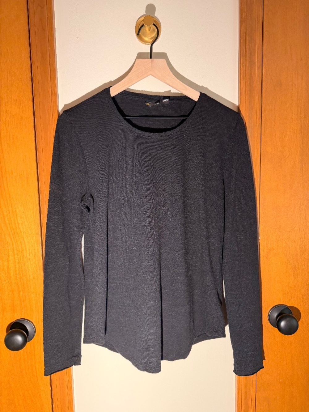 Zella Long Sleeve Top — Black, with Back Cutout Detail